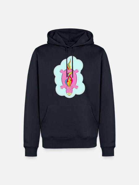 Einhorn - Männer Premium Bio Hoodie - Navy