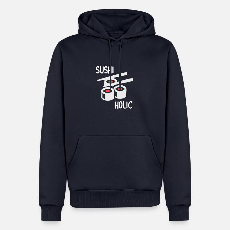 Sushi - sushi-holic - Sweat à capuche Premium bio Homme - bleu marine