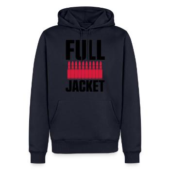 FULL AMMO JACKET - Männer Premium Bio Hoodie - Navy - Vorne - Nico (187cm)
