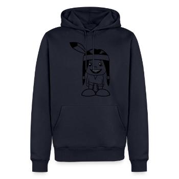 indianer junge lustig spielen kind baby 1c - Männer Premium Bio Hoodie - Navy - Vorne - Nico (187cm)