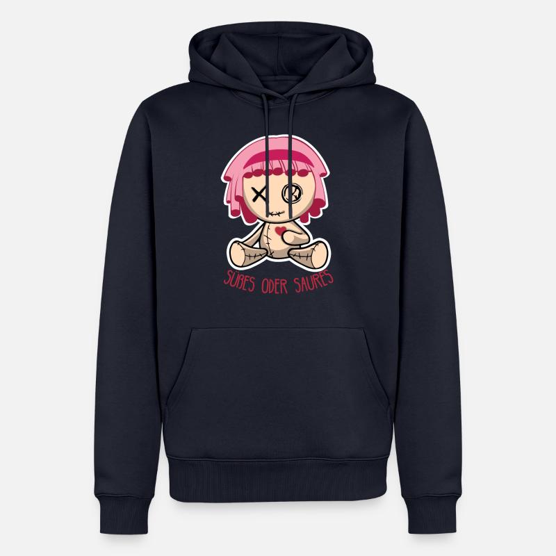 Halloween Puppe - Süßes oder Saures - Männer Premium Bio Hoodie - Navy