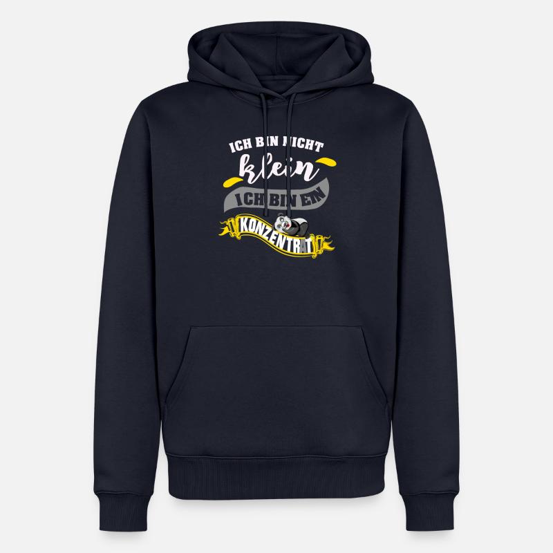 ICH BIN NICHT KLEIN ICH BIN EIN KONZENTRAT - Männer Premium Bio Hoodie - Navy