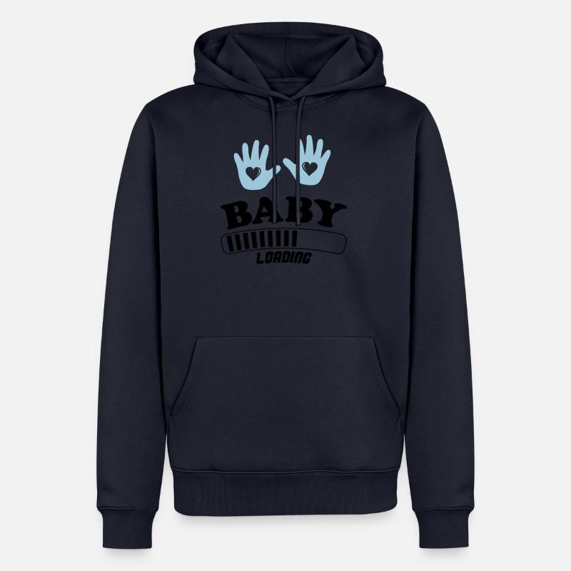 bébé loading - Sweat à capuche Premium bio Homme - bleu marine