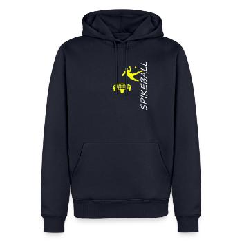 Spikeball Roundnet Spikeballspieler - Männer Premium Bio Hoodie - Navy - Vorne - Nico (187cm)
