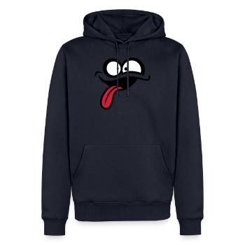 Verrücktes Comic Gesicht - Männer Premium Bio Hoodie - Navy - Vorne - Nico (187cm)