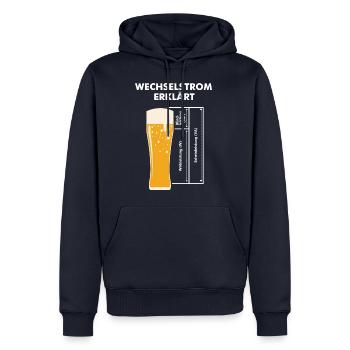 Elektriker Strom Elektroniker Majestät Watt Volt - Männer Premium Bio Hoodie - Navy - Vorne - Nico (187cm)