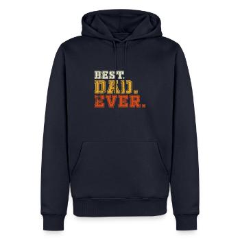 Best Dad Ever Weltbester Papa - Männer Premium Bio Hoodie - Navy - Vorne - Nico (187cm)