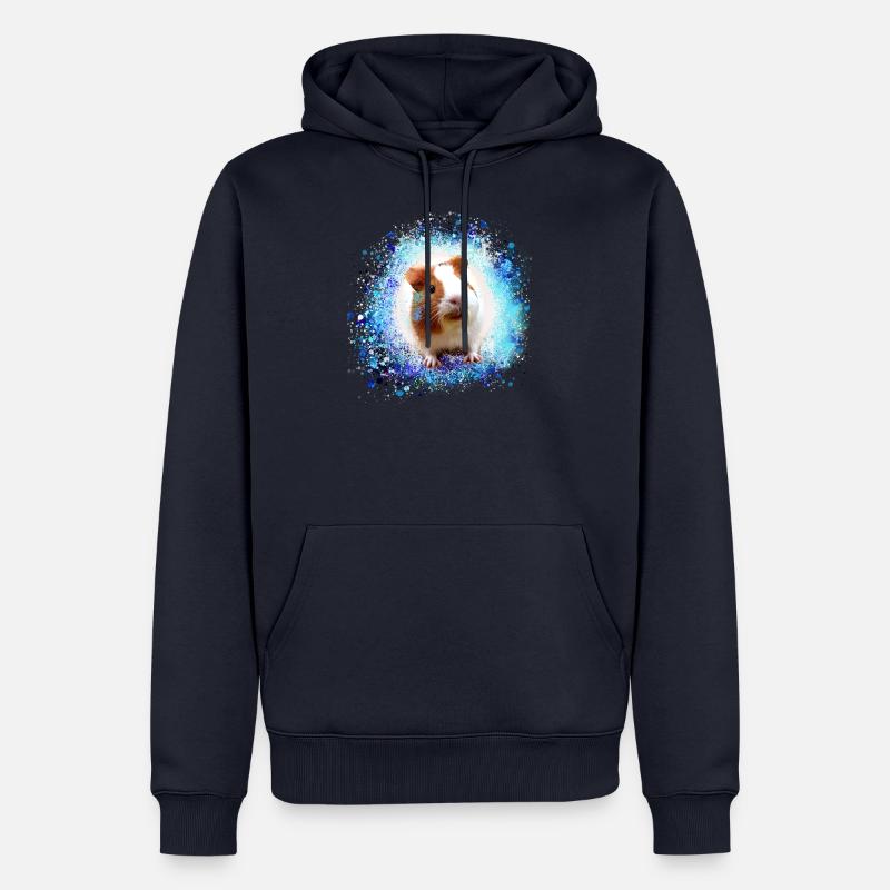 meerschweinchen, graffiti,malerei,grün,blau - Männer Premium Bio Hoodie - Navy