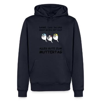 Alles gute zum Muttergag | Sperma, lustige Sprüche - Männer Premium Bio Hoodie - Navy - Vorne - Nico (187cm)