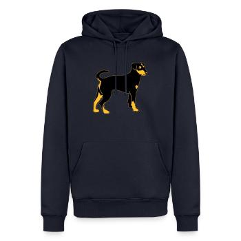pinscher hund - Männer Premium Bio Hoodie - Navy - Vorne - Nico (187cm)