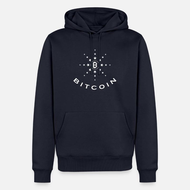 Trading de crypto-monnaies Bitcoin - Sweat à capuche Premium bio Homme - bleu marine