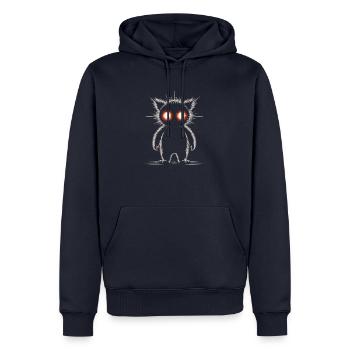 Lueur effrayante : Créature morelle - Sweat à capuche Premium bio Homme - bleu marine - Devant - Nico (187cm)