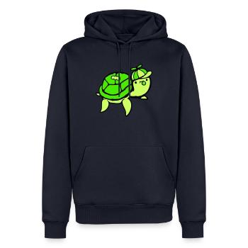 Wasserschildkröte Kind Teenager Cap Kaugummiblase - Männer Premium Bio Hoodie - Navy - Vorne - Nico (187cm)