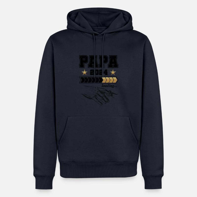 Werdender Papa 2024 Loading - Männer Premium Bio Hoodie - Navy