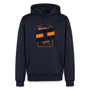 L’éducation est importante, mais l’astronomie l’est - Sweat à capuche Premium bio Homme - bleu marine - Devant - Nico (187cm)