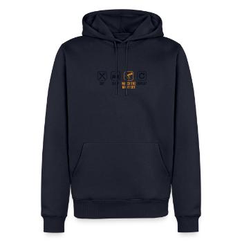 Eat Sleep Watch The Night Sky Repeat Kosmologe - Männer Premium Bio Hoodie - Navy - Vorne - Nico (187cm)