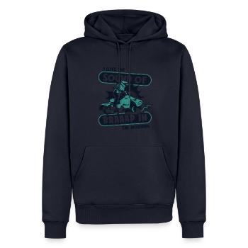 J’aime le son de Braap dans le conducteur du matin - Sweat à capuche Premium bio Homme - bleu marine - Devant - Nico (187cm)