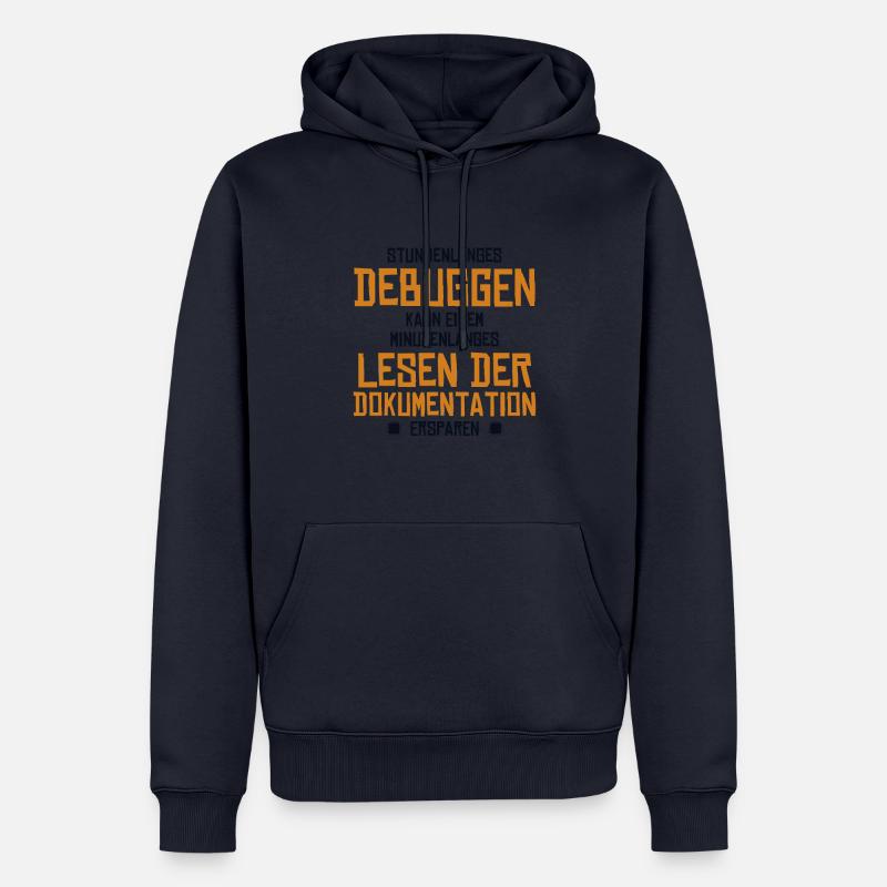 Stundenlanges Debuggen Softwareingenieur Coder - Männer Premium Bio Hoodie - Navy