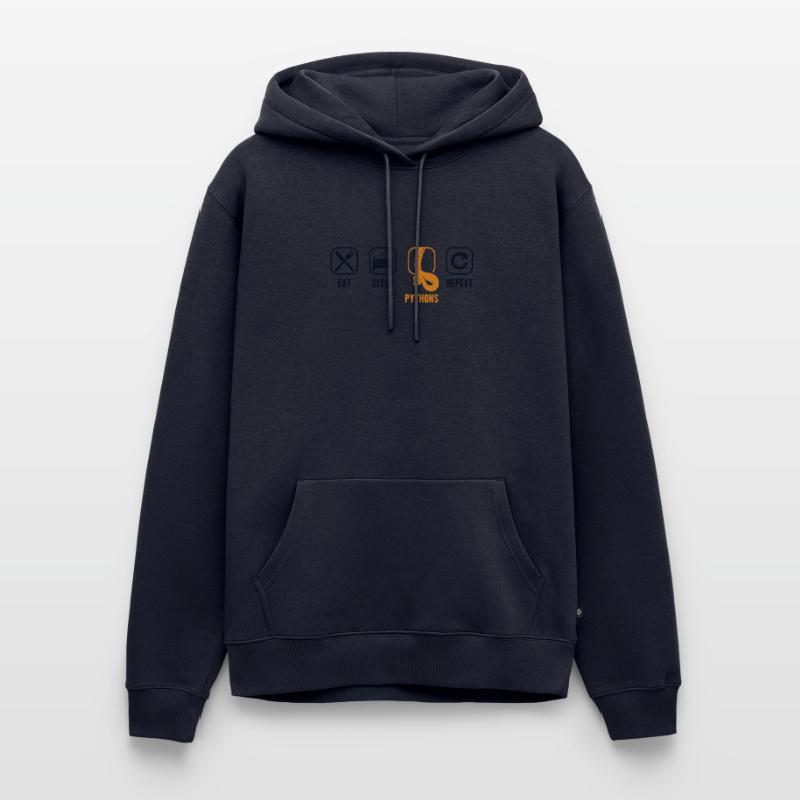 Manger Dormir Pythons Répéter Python Serpent Banane Sweat à capuche Premium bio Homme
