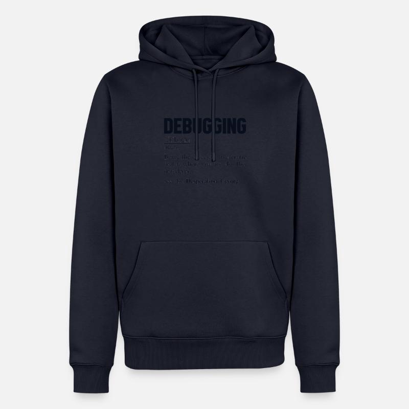 Debugging Definition Developer Coder Programmierer - Männer Premium Bio Hoodie - Navy