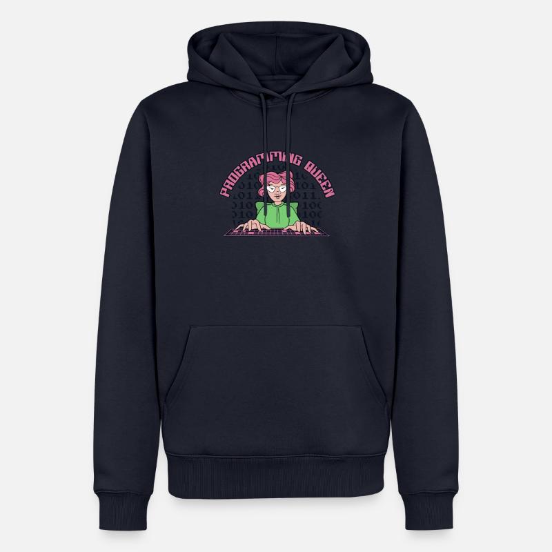 Programming Queen Softwareentwickler Developer - Männer Premium Bio Hoodie - Navy