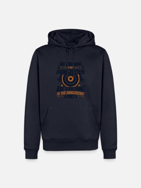 Axtwerfen ist kein Axtwerfen - Männer Premium Bio Hoodie - Navy