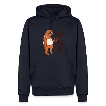 Einen Knall haben, kannst du es nicht sehen Pilosa Folivora - Männer Premium Bio Hoodie - Navy - Vorne - Nico (187cm)