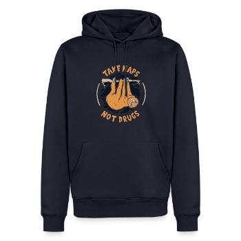 Machen Sie ein Nickerchen nicht Drogen Folivora Braunkehl - Männer Premium Bio Hoodie - Navy - Vorne - Nico (187cm)