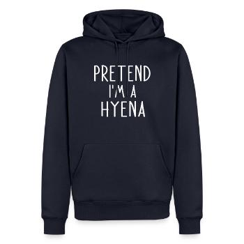 Prétendez que je suis une hyène drôle de costume d’Halloween paresseux - Sweat à capuche Premium bio Homme - bleu marine - Devant - Nico (187cm)