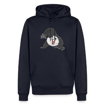Panda - Men’s Premium Organic Hoodie - navy - Front - Nico (187cm)
