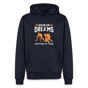 Curling Sport Curling - Sweat à capuche Premium bio Homme - bleu marine - Devant - Nico (187cm)