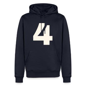 4 - Men’s Premium Organic Hoodie - navy - Front - Nico (187cm)
