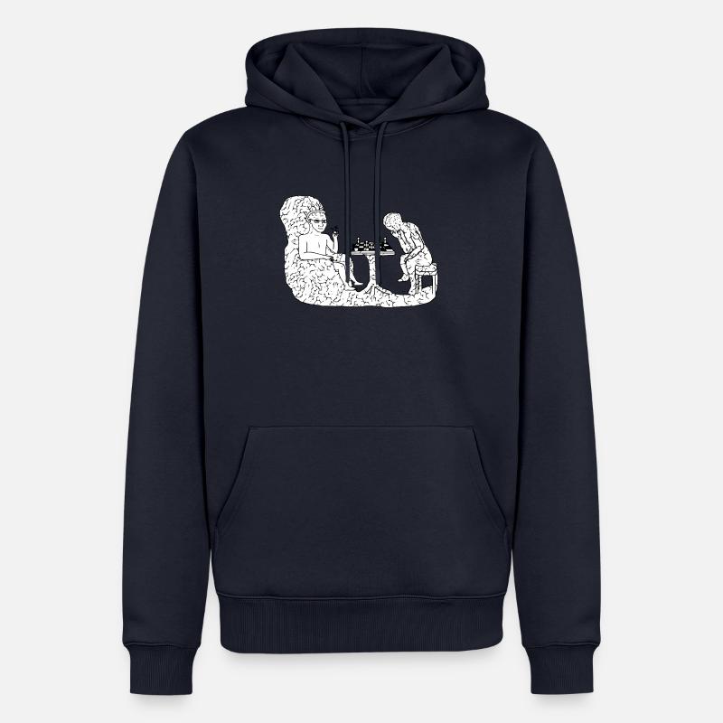 Internet Meme - Brainlet Schach Meme - Männer Premium Bio Hoodie - Navy