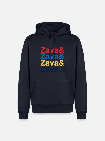 Ted Lasso Zava Schriftzug Bunt - Männer Premium Bio Hoodie - Navy