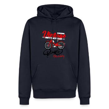 Moped Mofa Quickly Old School Retro Vintage - Men’s Premium Organic Hoodie - navy - Front - Nico (187cm)