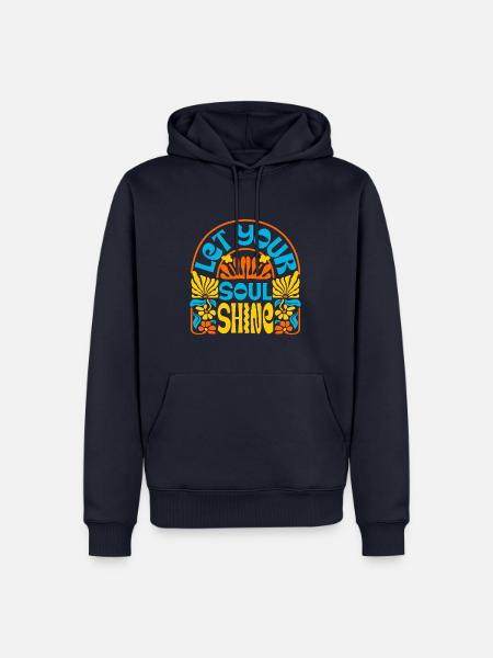 Sommerliche retro-kunst - Männer Premium Bio Hoodie - Navy