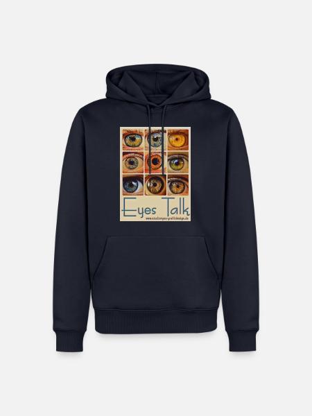 Eyes Talk - Männer Premium Bio Hoodie - Navy