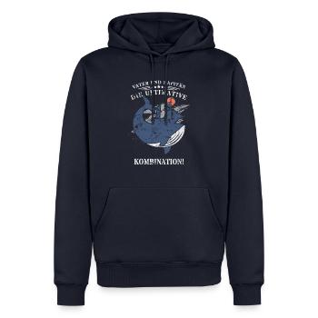 Vater und Kapitän: Die ultimative Kombination! - Männer Premium Bio Hoodie - Navy - Vorne - Nico (187cm)