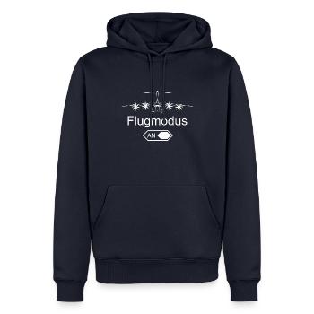 Flugmodus Militär Transporter - Männer Premium Bio Hoodie - Navy - Vorne - Nico (187cm)
