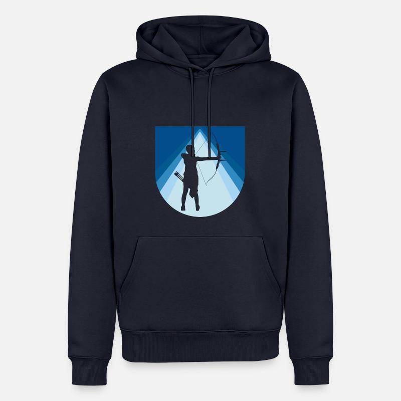 Bogenschießen Bogen - Männer Premium Bio Hoodie - Navy