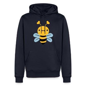mignon petite abeille hornisse - Sweat à capuche Premium bio Homme - bleu marine - Devant - Nico (187cm)