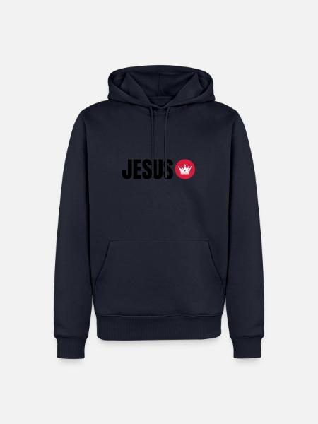 Jesus is King 👑 - Men’s Premium Organic Hoodie - navy