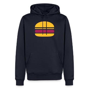 Hamburger - Männer Premium Bio Hoodie - Navy - Vorne - Nico (187cm)
