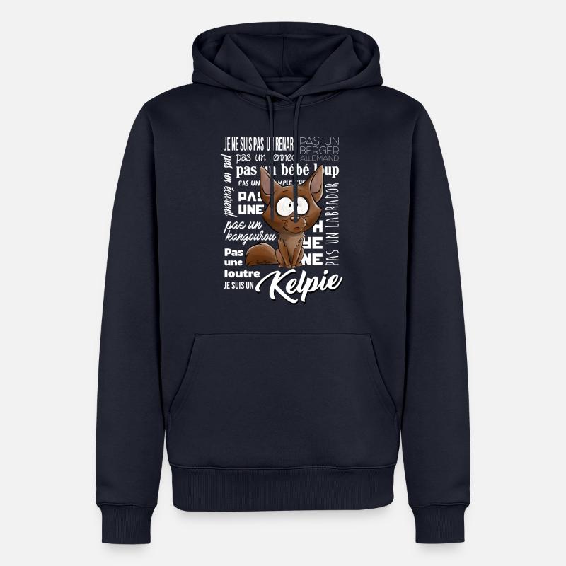 Je suis un Kelpie - Sweat à capuche Premium bio Homme - bleu marine