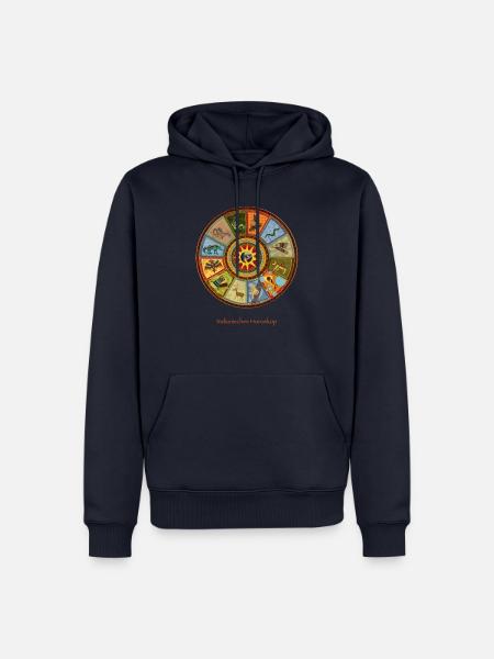 Indianisches Horoskop - Männer Premium Bio Hoodie - Navy