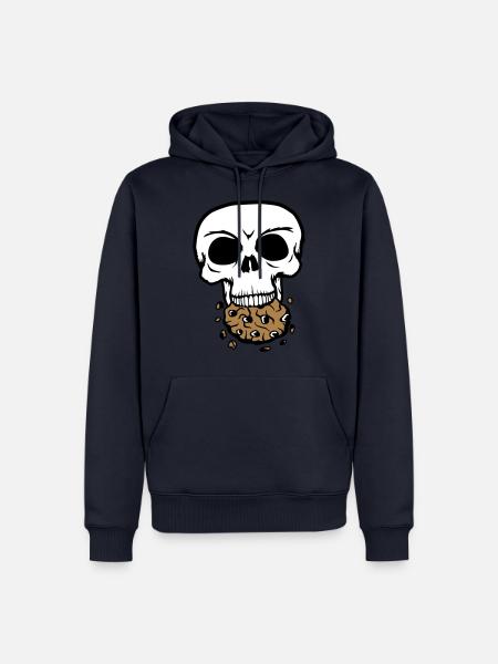 skull dead death die head bones skeleton dead - Men’s Premium Organic Hoodie - navy