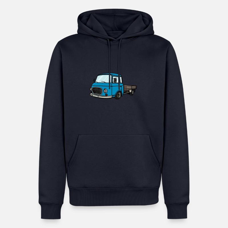 B1000 cadeau à plat - Sweat à capuche Premium bio Homme - bleu marine