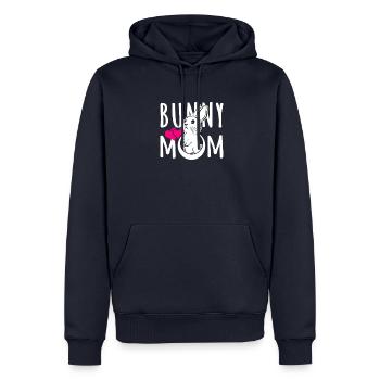 Bunny Mom Hasenfreunde Hasen Kaninchen Shirt - Männer Premium Bio Hoodie - Navy - Vorne - Nico (187cm)