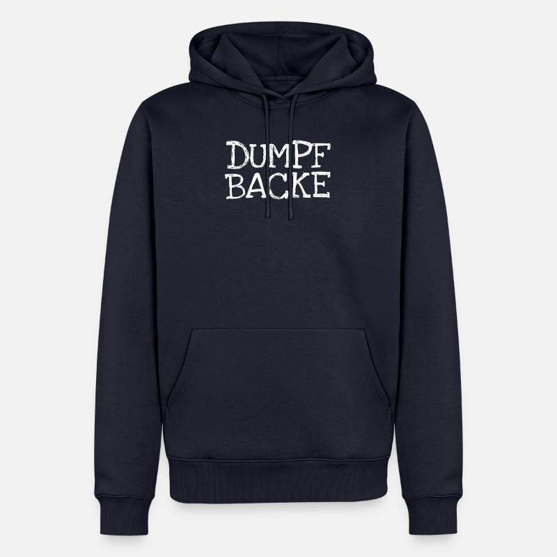 Dumpf Backe - Männer Premium Bio Hoodie - Navy