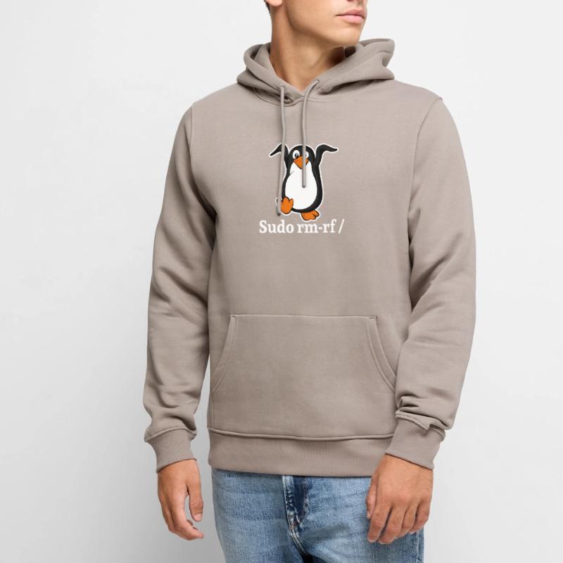 Tux Linux Pingouin Sudo Rm Rf | Computerfreak Hack Sweat à capuche Premium bio Homme